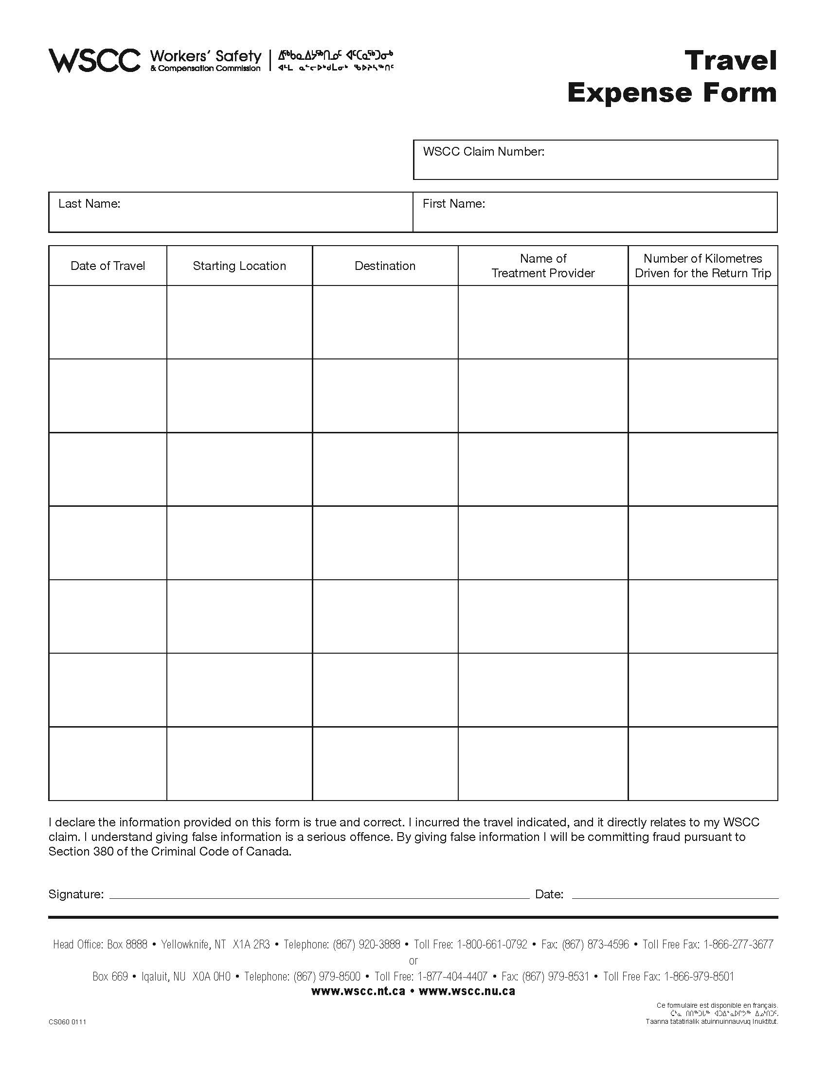 travel expenses form nhs